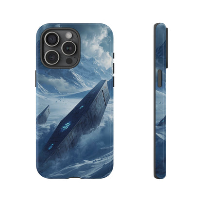 iPhone 15 Pro Max / Glossy Phone Case - Frozen Alien Wreckage Sci-fi Phone Case