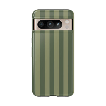 Green Stripe Pattern Phone Case - Green Phone Case - Google Pixel 8 Pro / Glossy