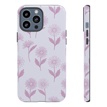 Pretty Lilac Daisy Pattern Phone Case