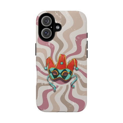 Venetian Jester Mask – Pink Retro Soft Revival Phone Case - Pink Phone Case - iPhone 16 / Glossy