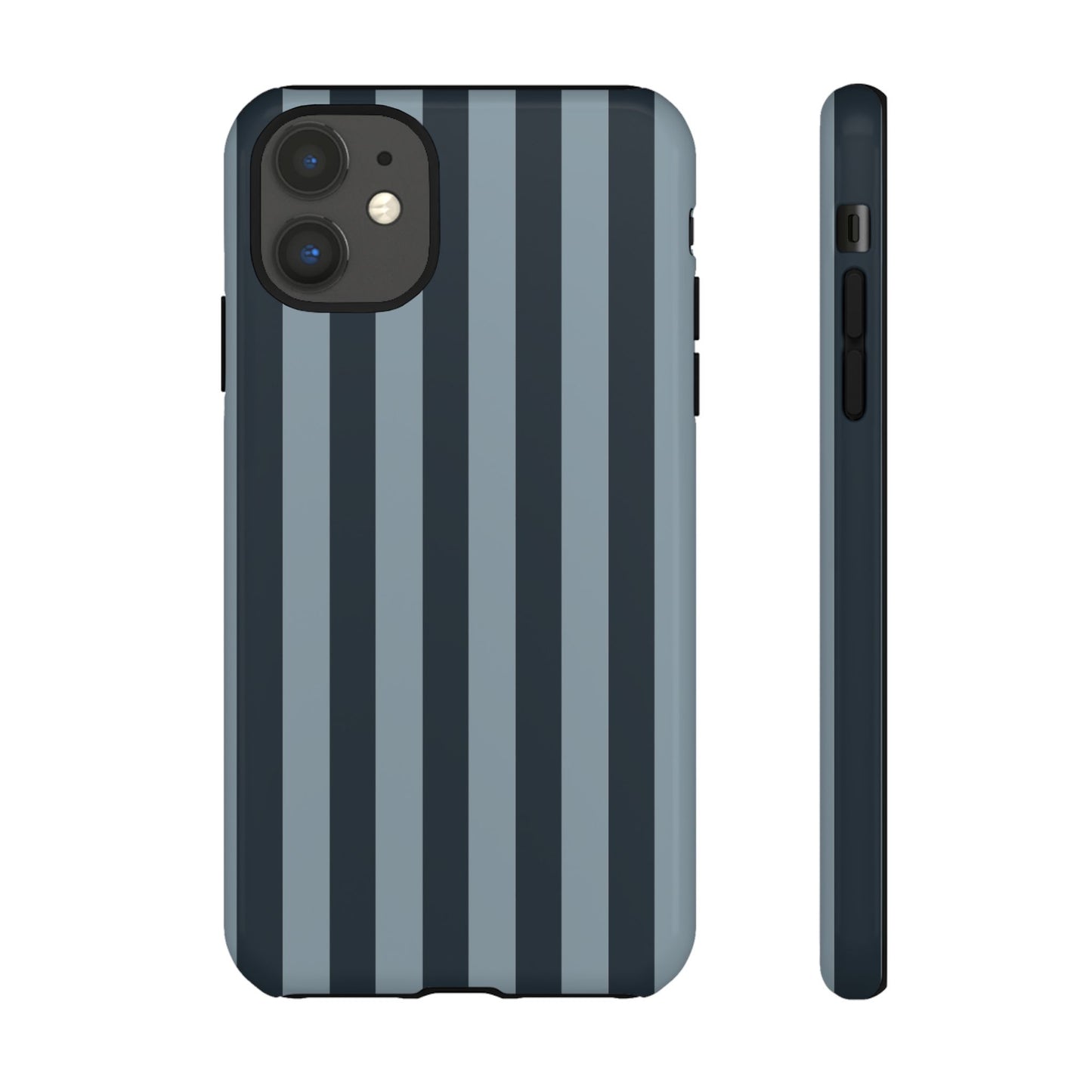 iPhone 11 / Glossy Phone Case - ’Dark Blue Stripe Pattern’ Phone Case
