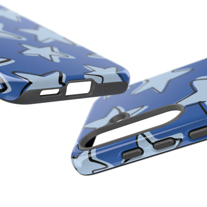 Cobalt Blue Doodle Star Phone Case