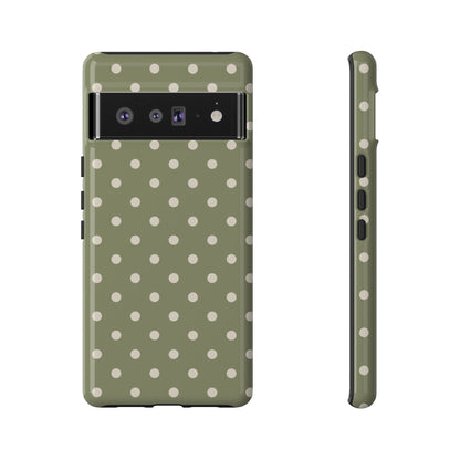 Green & White Dot Pattern Phone Case
