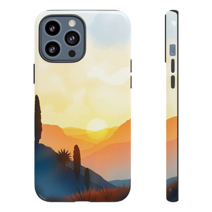 iPhone 13 Pro Max / Glossy Phone Case - Watercolour Sunset Design Phone Case