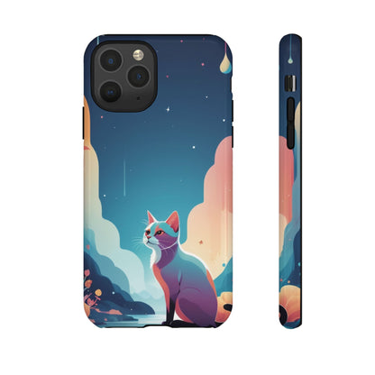 Stylised Cat Design Phone Case - Multicolor Phone Case - iPhone 11 Pro / Glossy