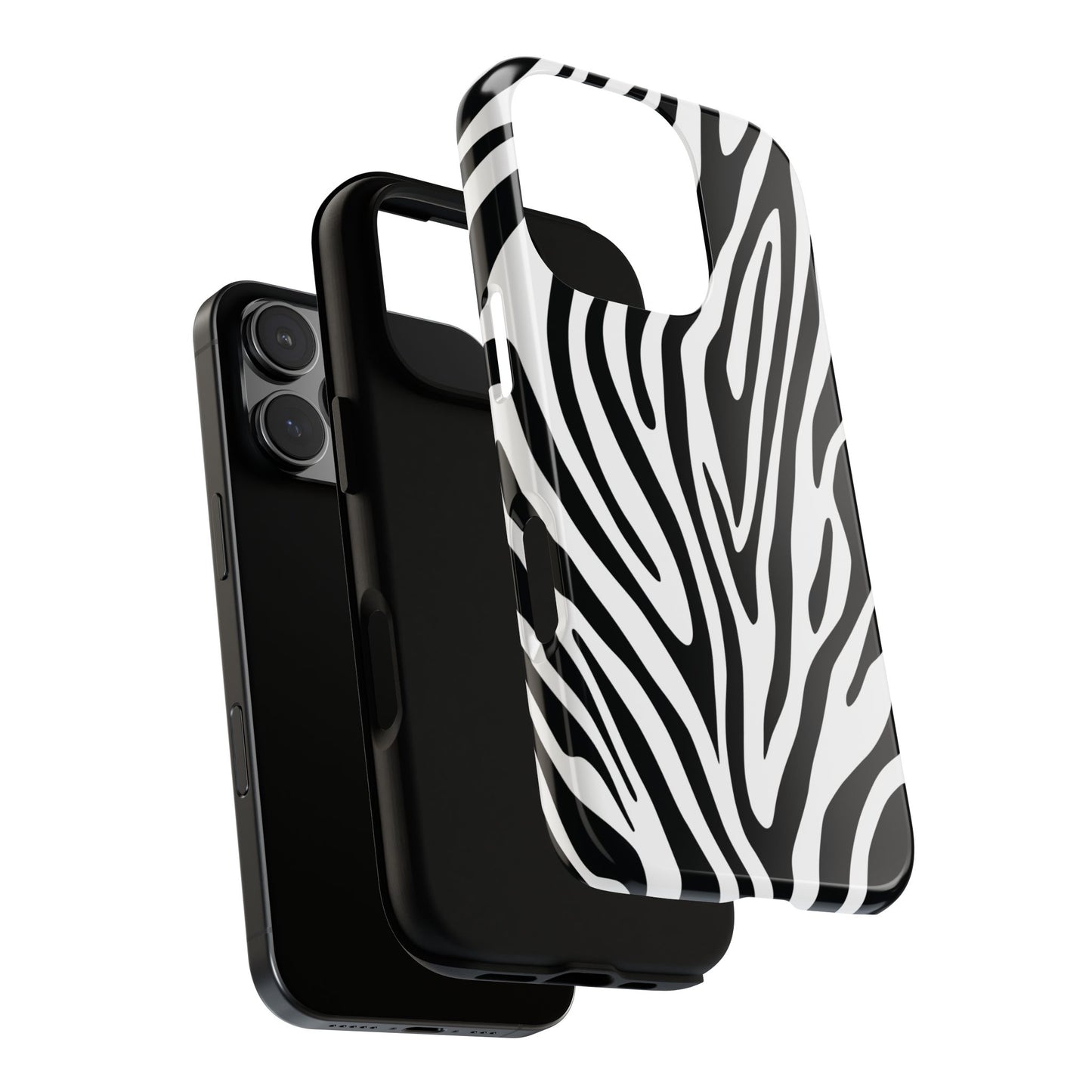 Classic Monochrome Tiger Print Phone Case