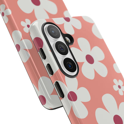 Cute Pink Daisy Pattern #2 Phone Case - Pink Phone Case