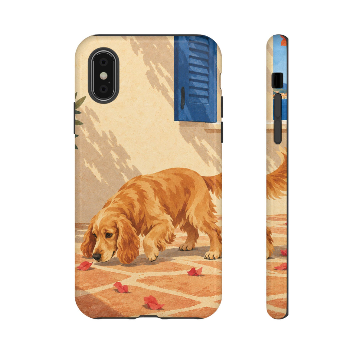 Cocker Spaniel Scent Trail Phone Case - Multicolor Phone Case - iPhone XS / Glossy