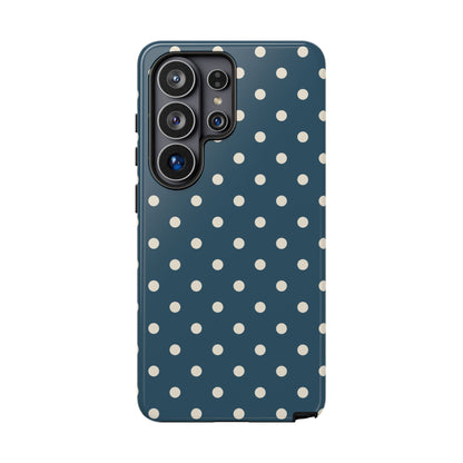 Blue & White Dot Pattern Phone Case