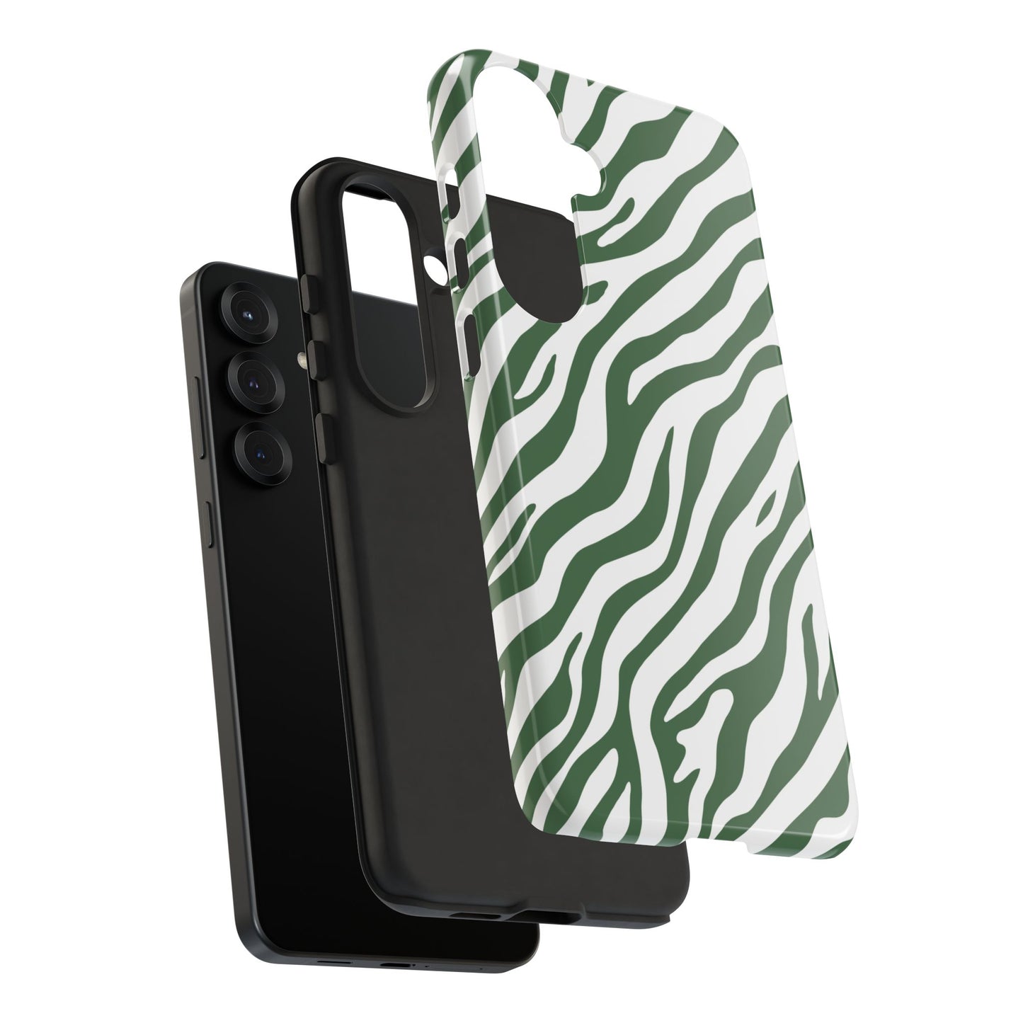 Stylish Sage Zebra Print Phone Case