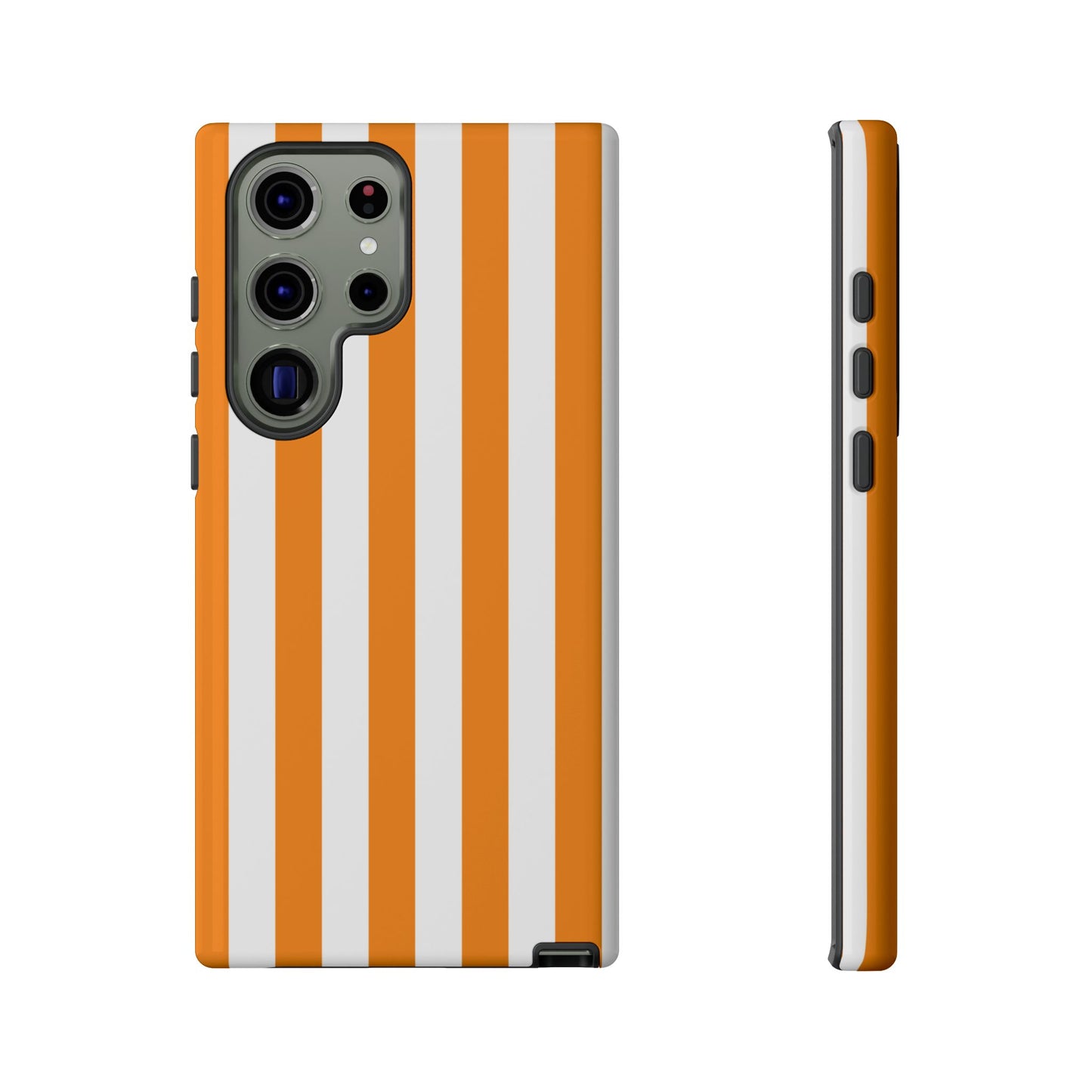 Samsung Galaxy S23 Ultra / Glossy Phone Case - Simple Yellow & White Stripe Pattern Phone Case