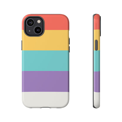 Pastel Rainbow Stripe Pattern Phone Case - Phone Case - iPhone 14 Plus / Glossy