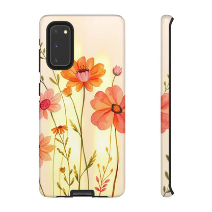 Samsung Galaxy S20 / Glossy Phone Case - Watercolour Bunch of Wildflowers Design Phone Case
