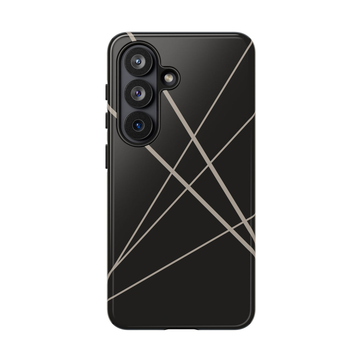 Abstract Black with Grey Lines Phone Case - Black Phone Case - Samsung Galaxy S26 / Glossy