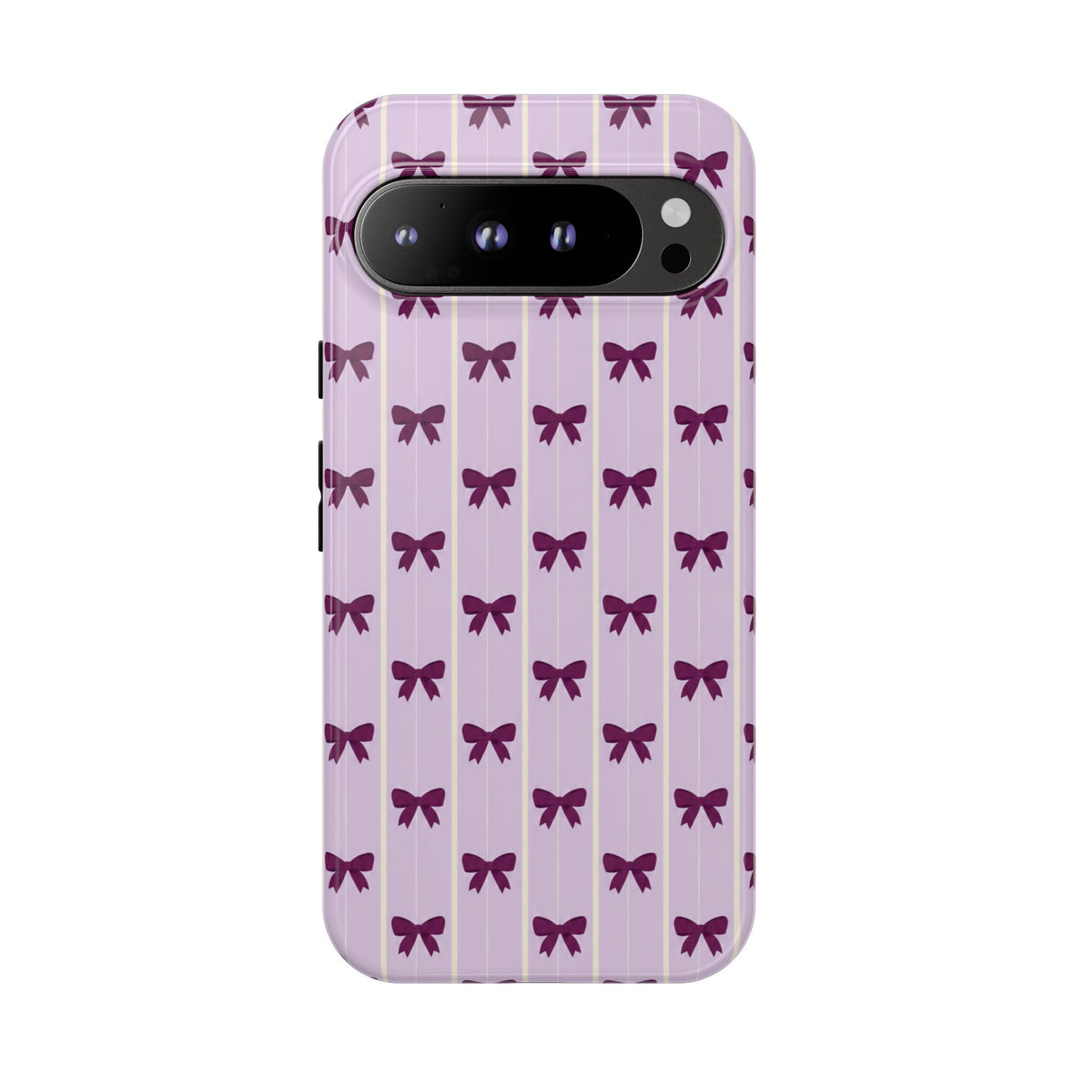 Retro Plum Purple Bow Pattern Phone Case