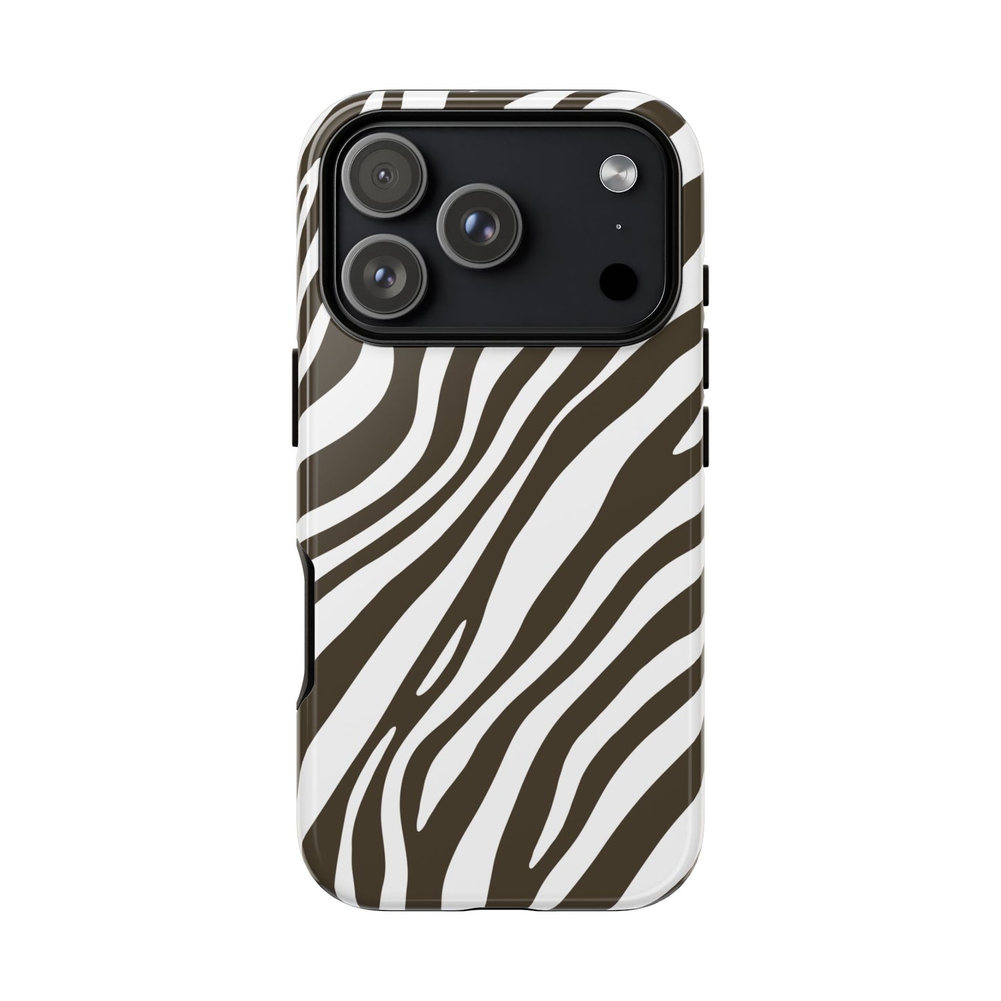 Modern Mocha Zebra Print Phone Case