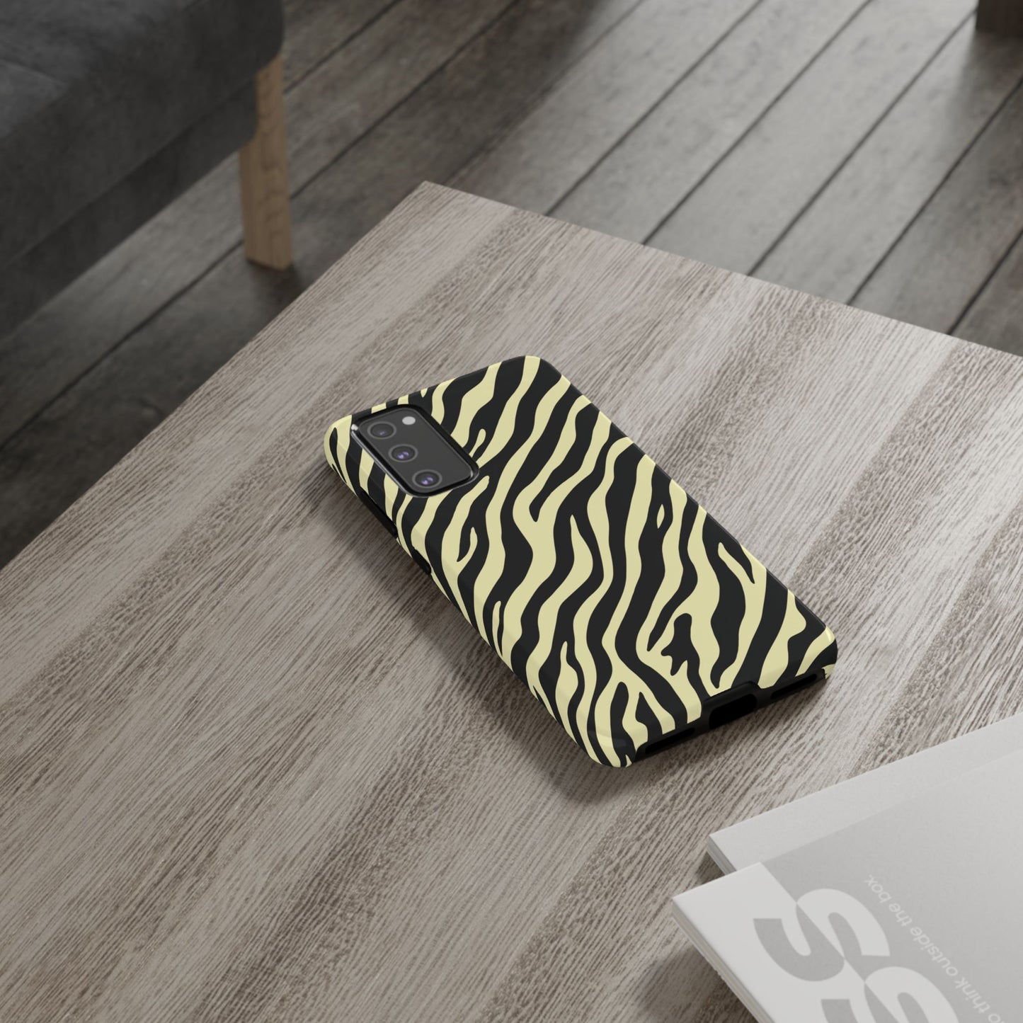 Stylish Neutral Zebra Print Phone Case