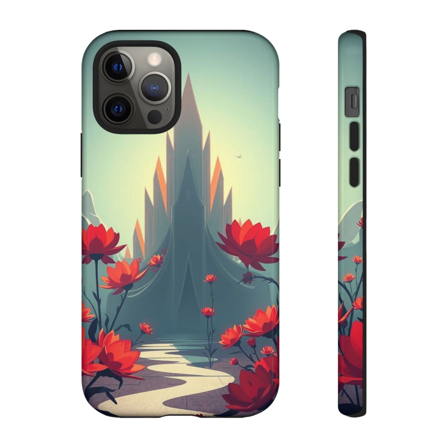 iPhone 12 Pro / Glossy Phone Case - Gothic Alien Garden Design Phone Case