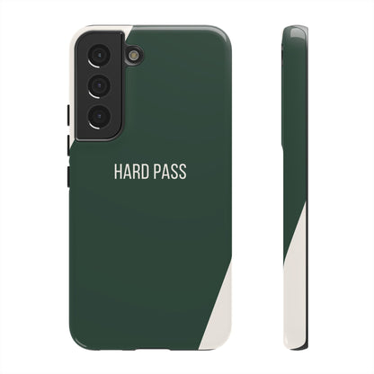 Samsung Galaxy S22 / Glossy Phone Case - Sassy Statement Case ’Hard Pass’ in Green & White