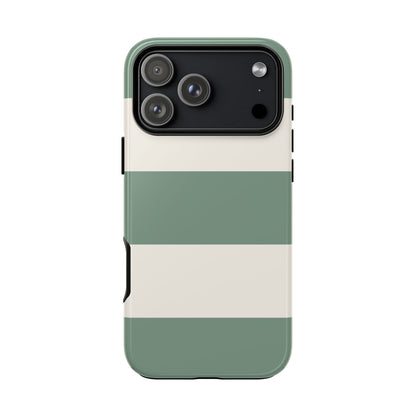 Green & White Horizontal Stripe Pattern Phone Case - Green Phone Case - iPhone 17 Pro Max / Glossy
