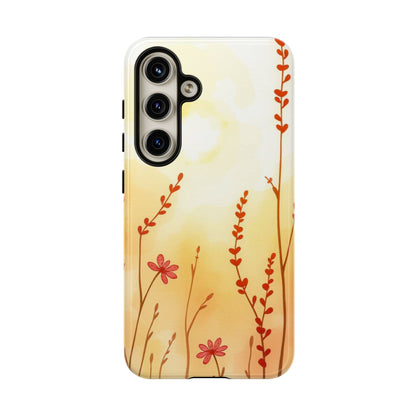 Boho Chic Watercolour Wildflower Dusk Pattern Phone Case - Multicolor Phone Case - Samsung Galaxy S24 / Glossy