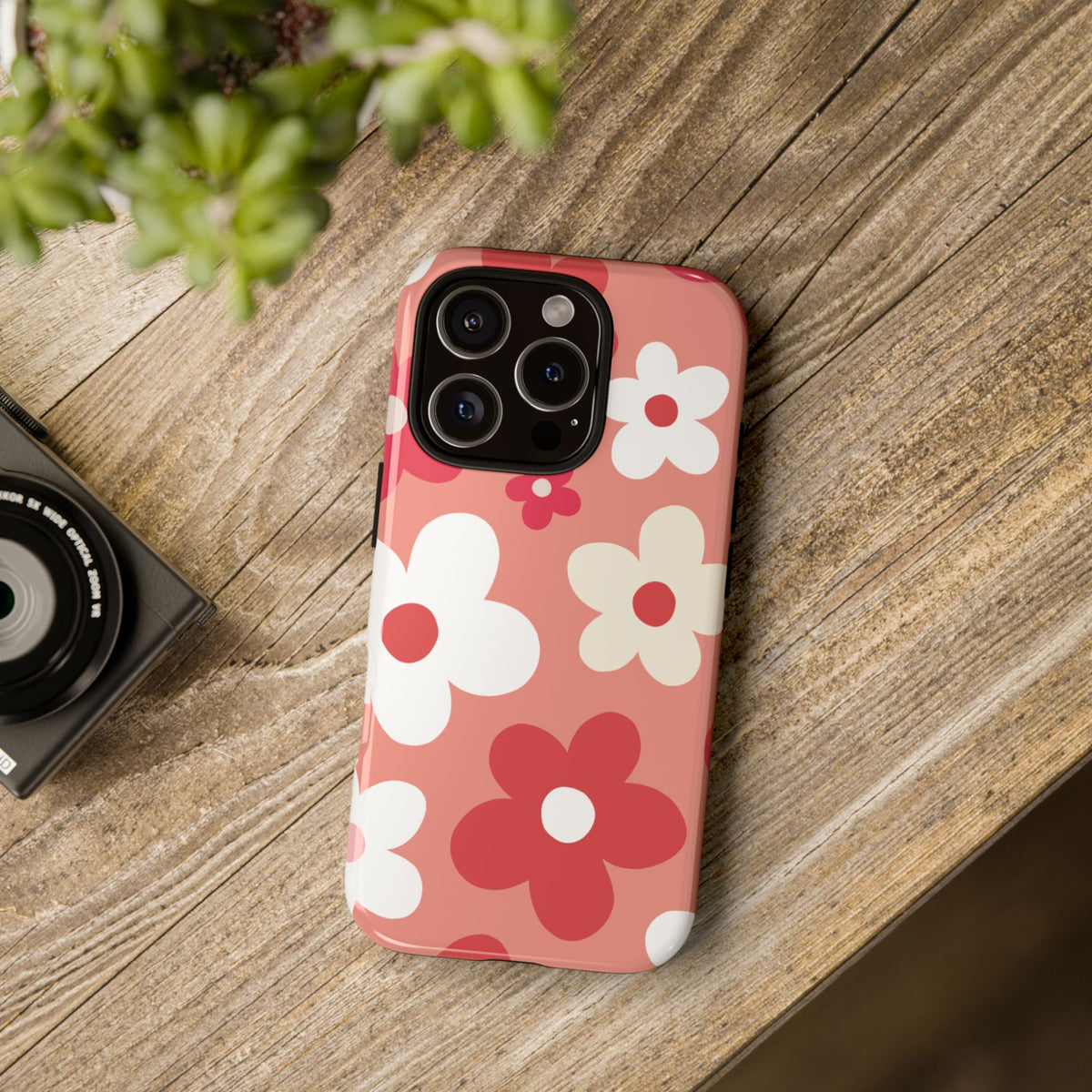 Cute Pink Daisy Pattern #1 Phone Case - Pink Phone Case