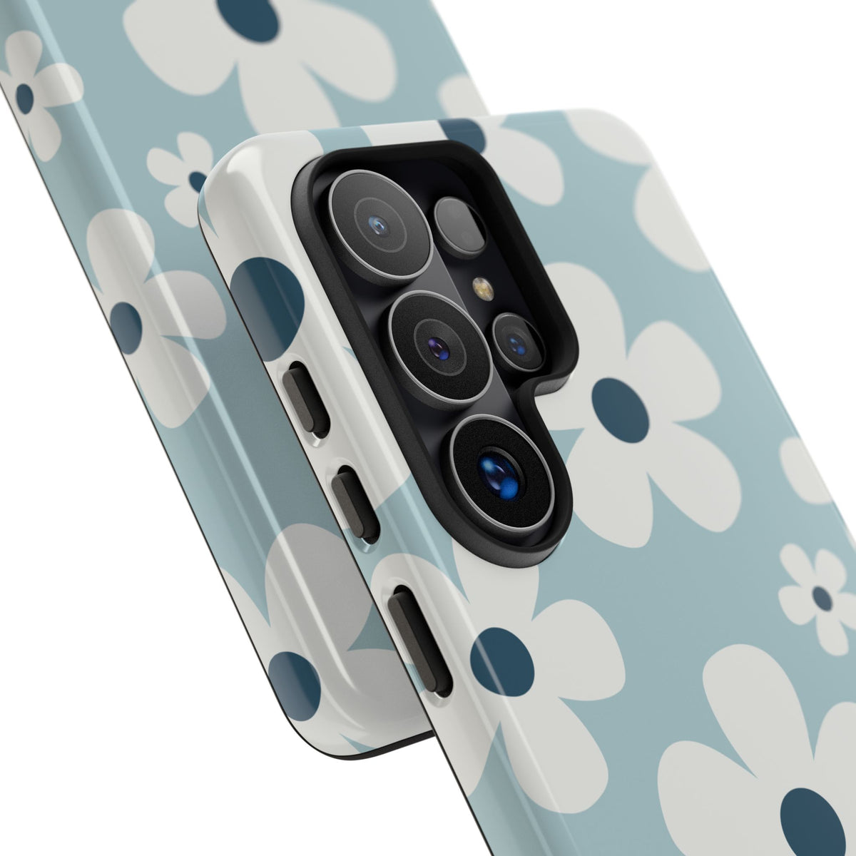 Cute Light Blue Daisy Pattern Phone Case - Blue Phone Case