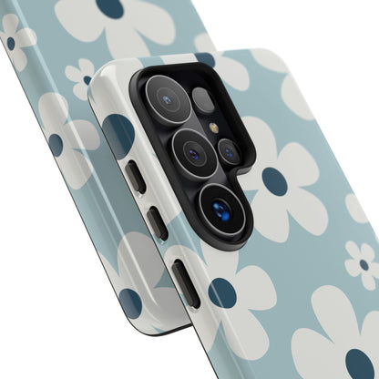 Cute Light Blue Daisy Pattern Phone Case - Blue Phone Case