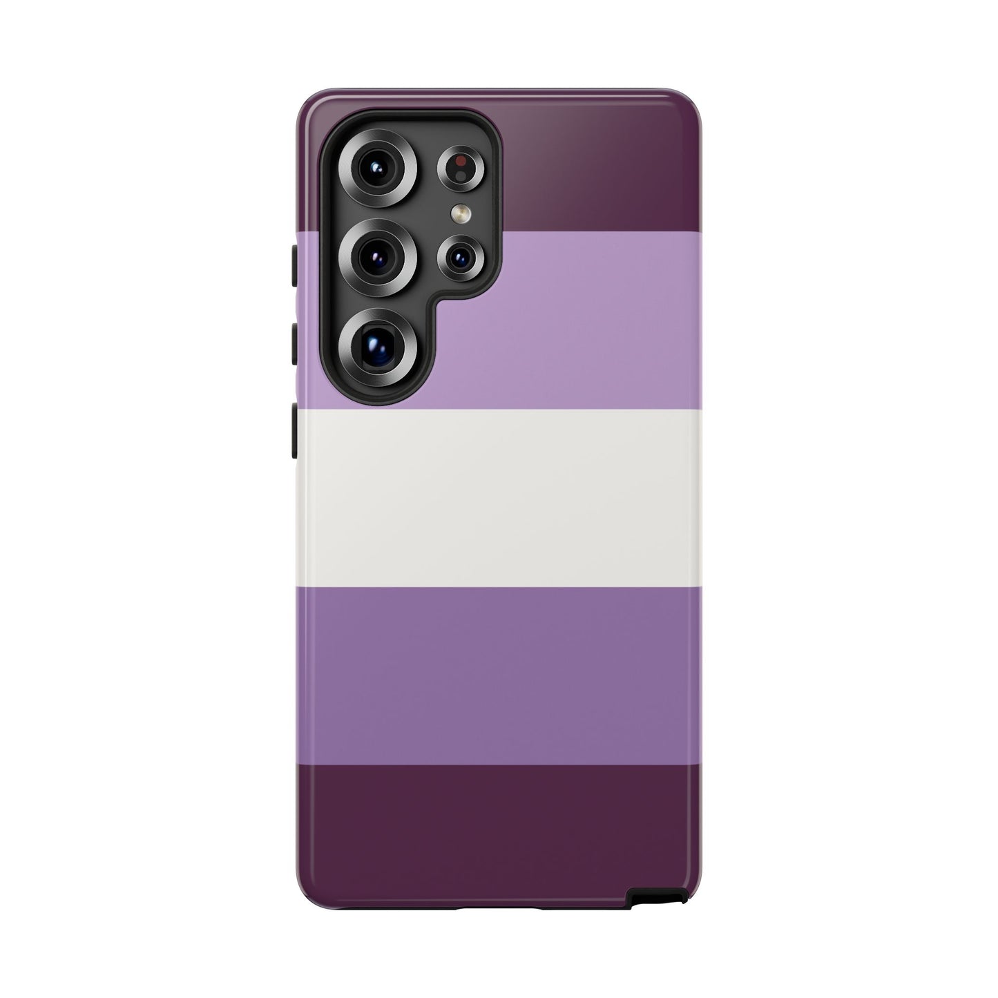 Samsung Galaxy S25 Ultra / Glossy Phone Case - Purple Stripe Pattern Phone Case