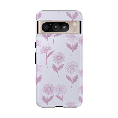 Pretty Lilac Daisy Pattern Phone Case