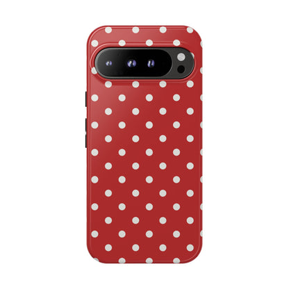 Red with White Dot Pattern Phone Case