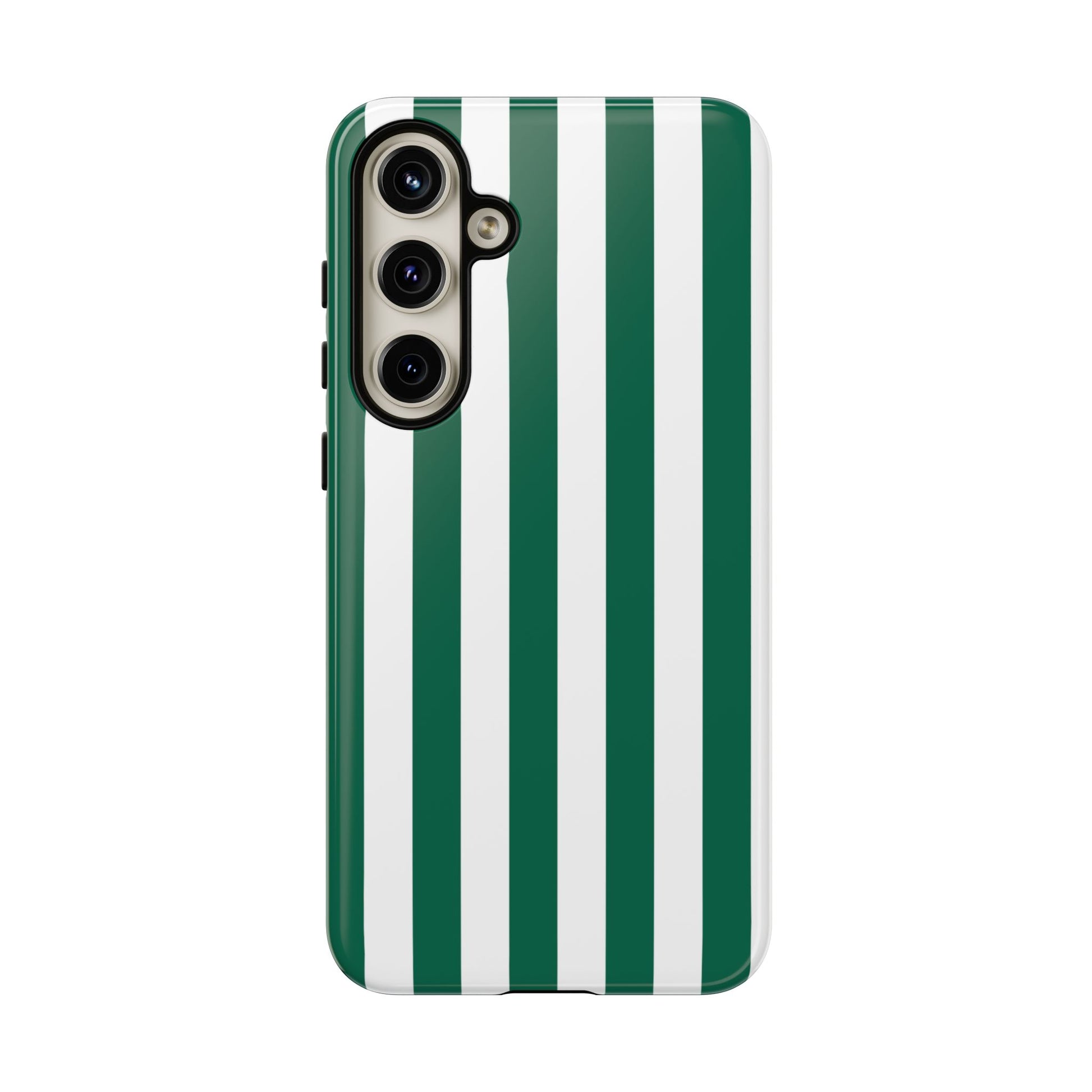 Phone Case - Simple Green & White Stripe Pattern Phone Case