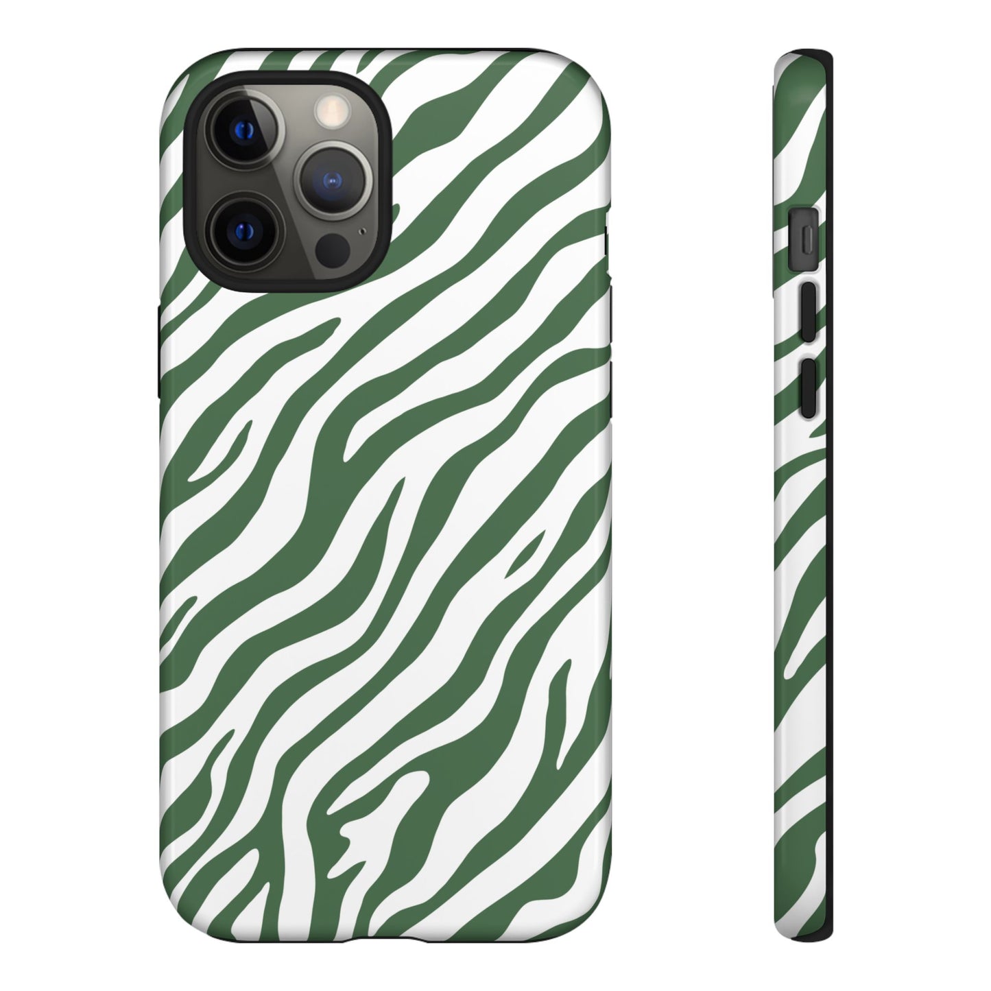 Stylish Sage Zebra Print Phone Case