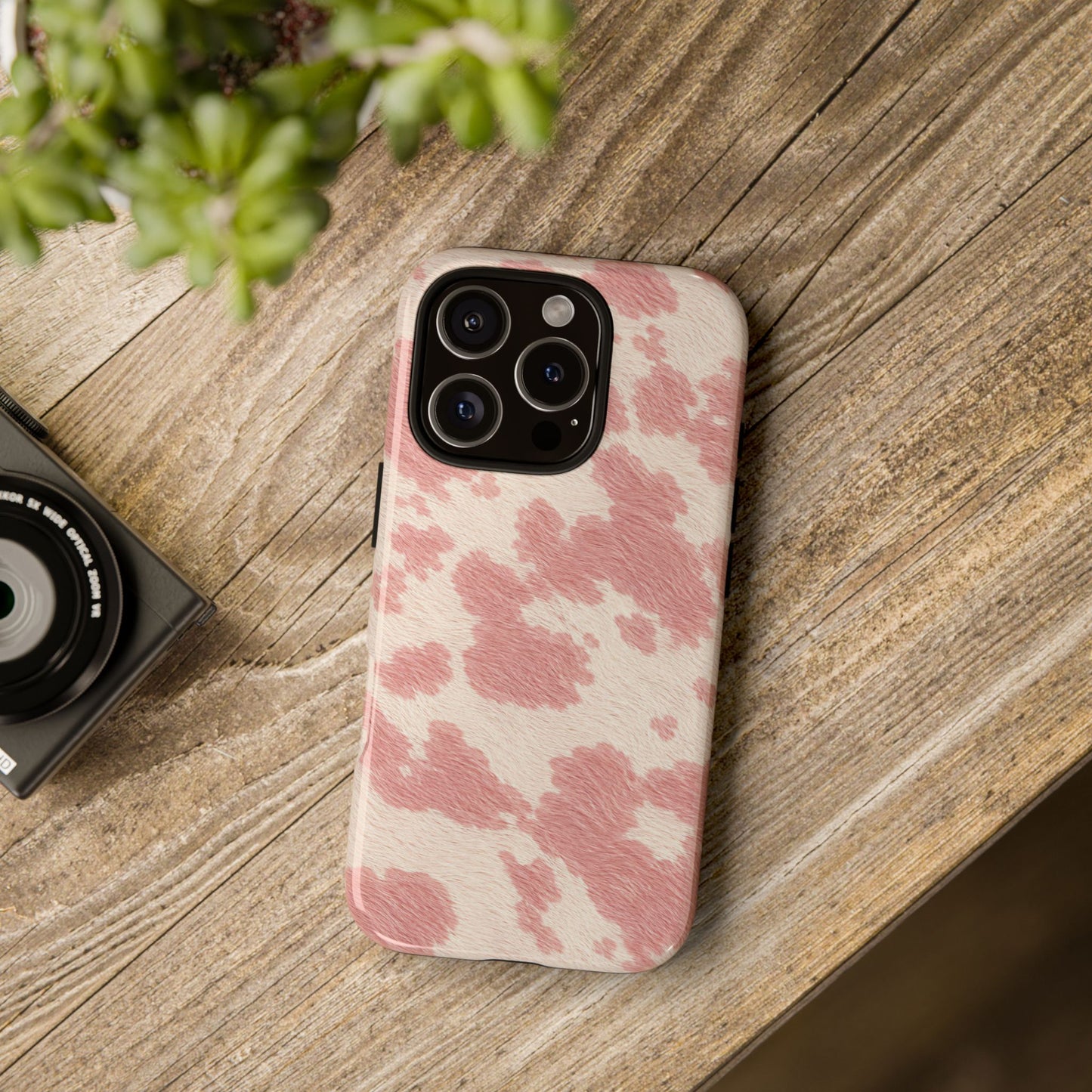 Pretty Blush Cow Print Phone Case