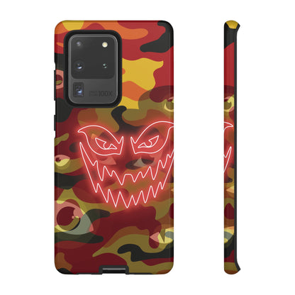 Inferno Neon Face Camo Phone Case - Red Phone Case - Samsung Galaxy S20 Ultra / Glossy