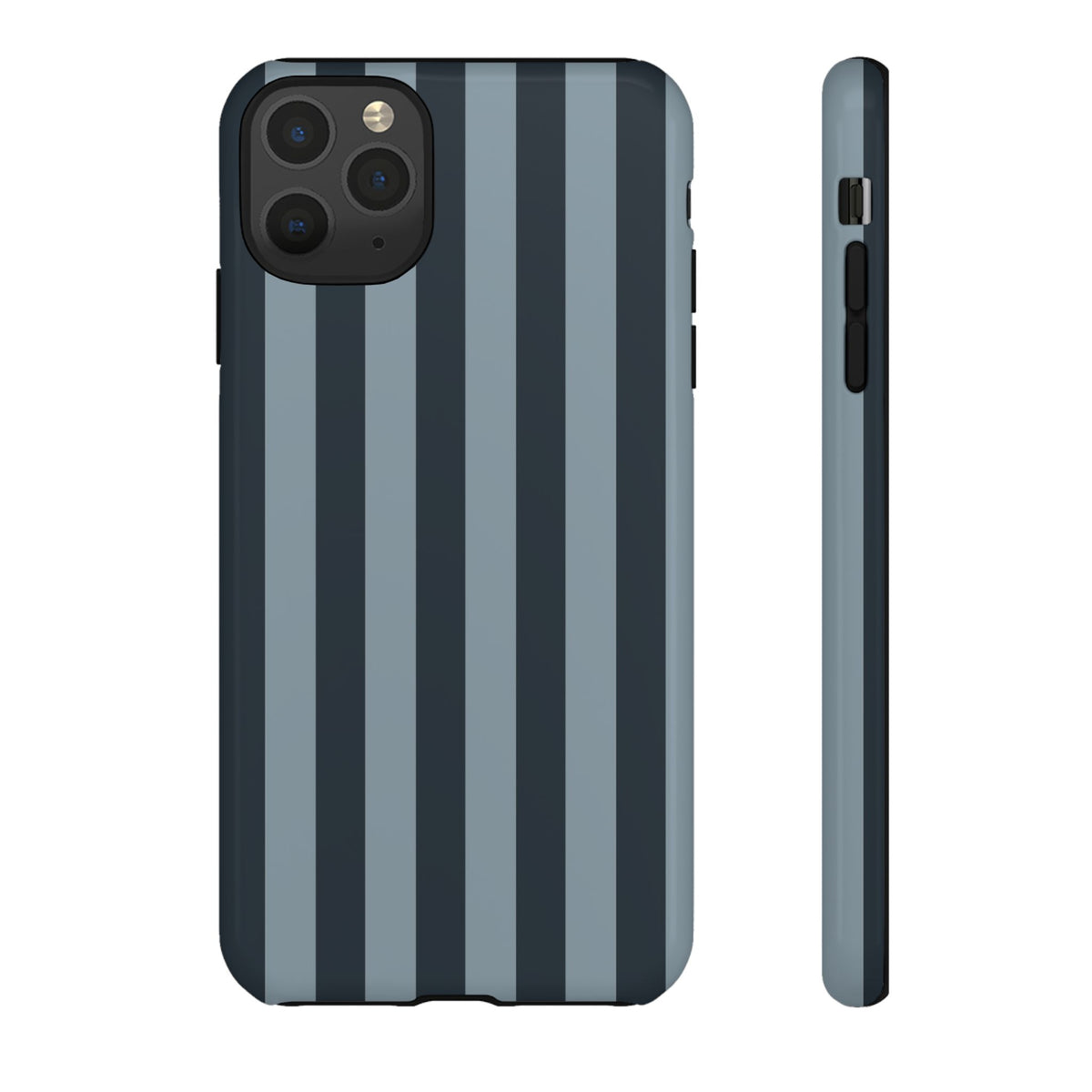 Dark Blue Stripe Pattern Phone Case - Blue Phone Case - iPhone 11 Pro Max / Glossy