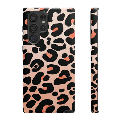 Elegant Peach Leopard Print Phone Case
