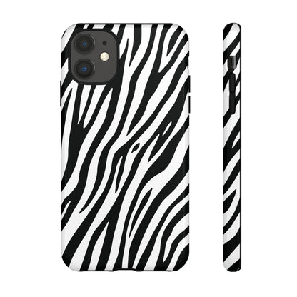 Monochrome Tiger Print Phone Case