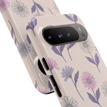 Pretty Pink & Purple Daisy Pattern Phone Case