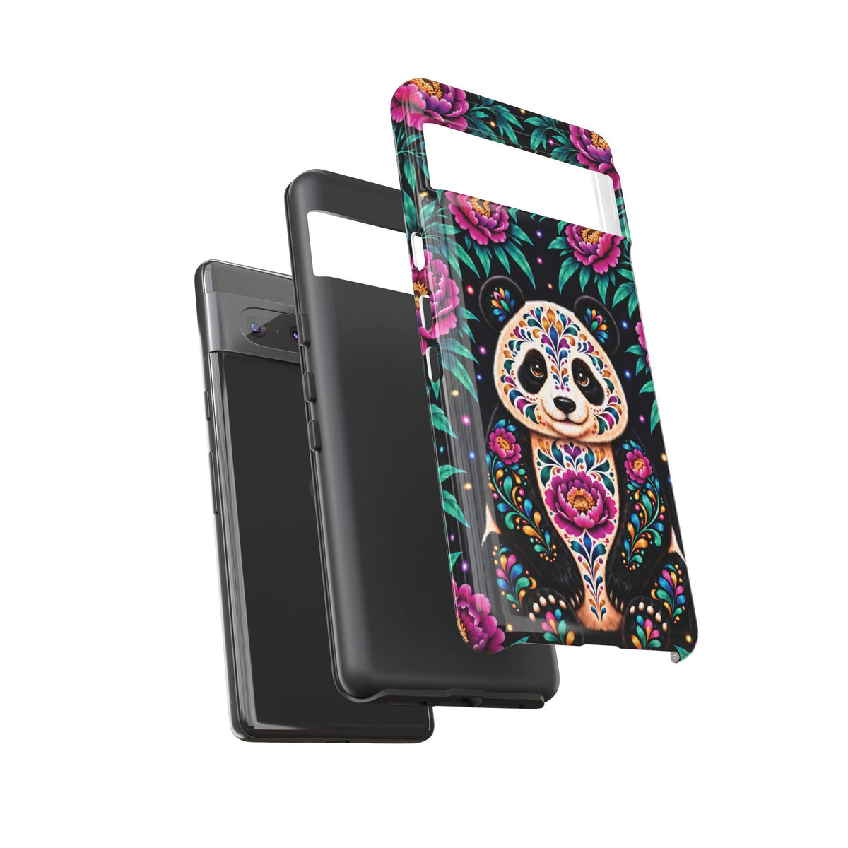 Cute Purple and Teal Calavera Panda Phone Case - Multicolor Phone Case