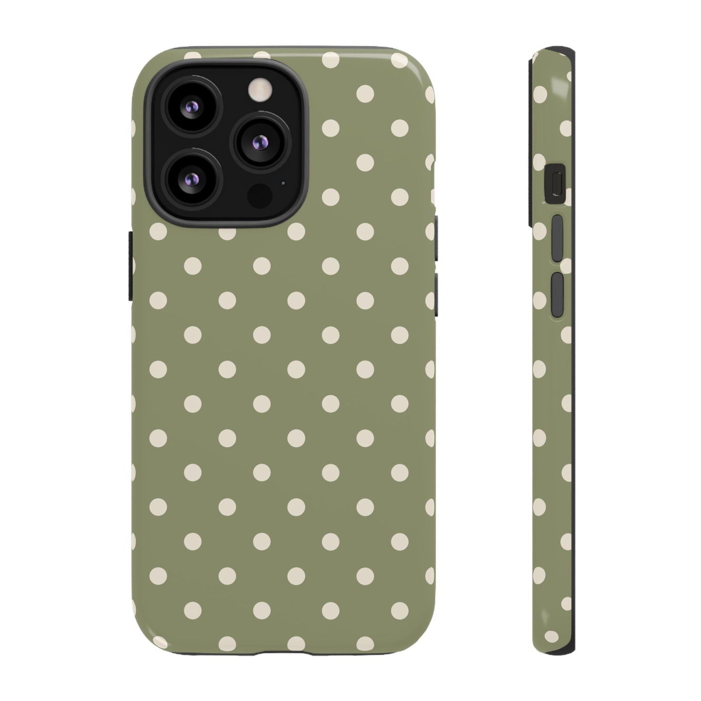 Green & White Dot Pattern Phone Case