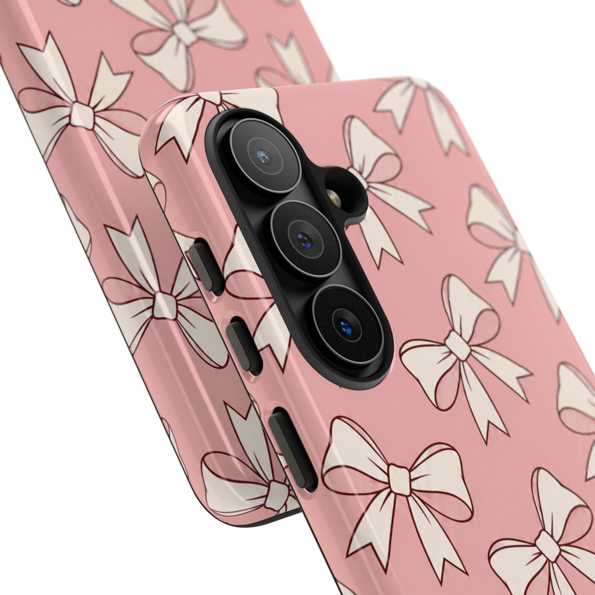 Chic Blush Pink Bow Pattern Phone Case
