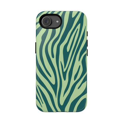 Boutique Sage Tiger Print Phone Case - Green Phone Case - iPhone 17e / Glossy