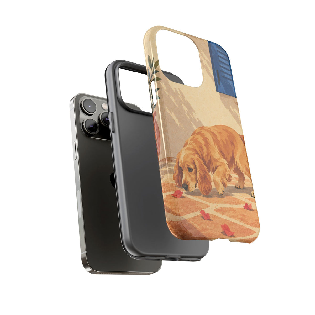 Cocker Spaniel Scent Trail Phone Case - Multicolor Phone Case