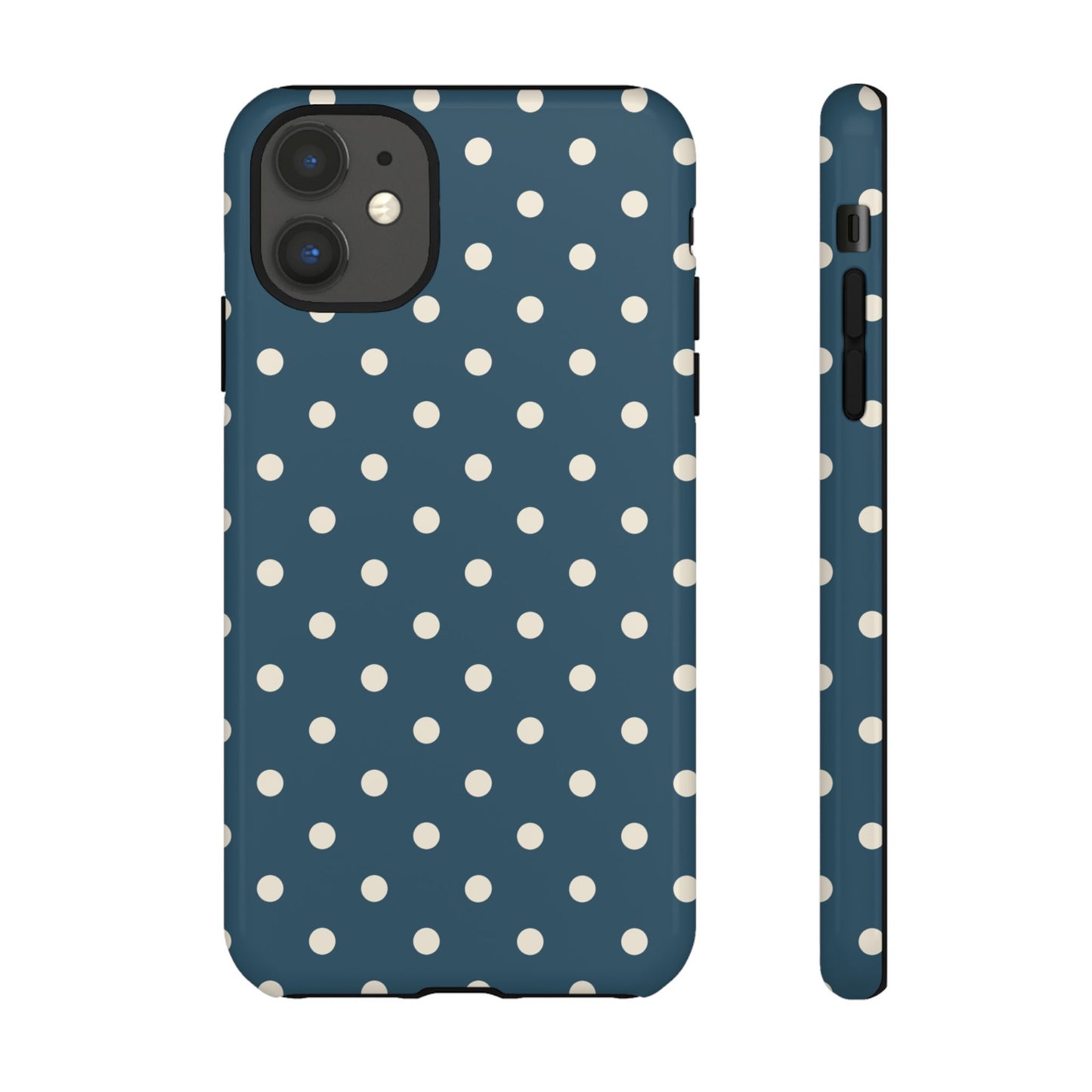 Blue & White Dot Pattern Phone Case