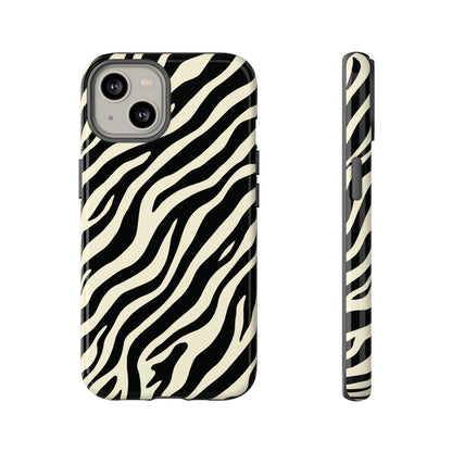 Chic Ivory Zebra Print Phone Case