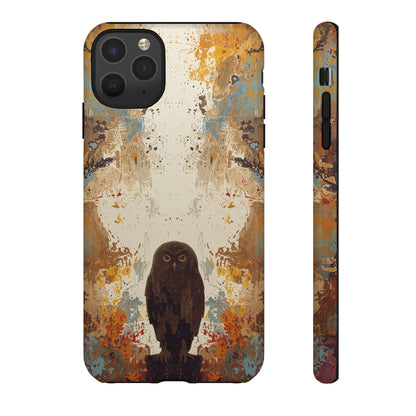 iPhone 11 Pro Max / Glossy Phone Case - Abstract Owl Design Phone Case