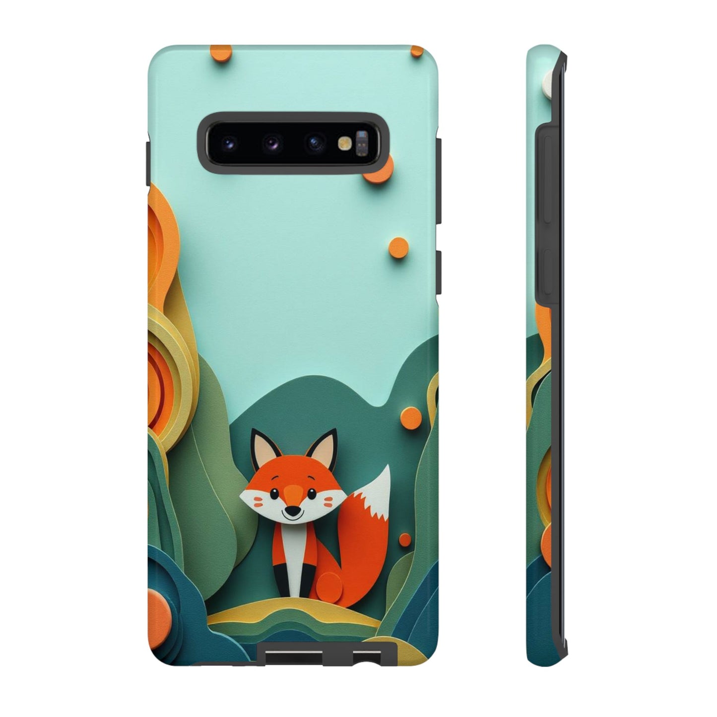 Samsung Galaxy S10 Plus / Glossy Phone Case - Papier-mâché Fox Design Phone Case