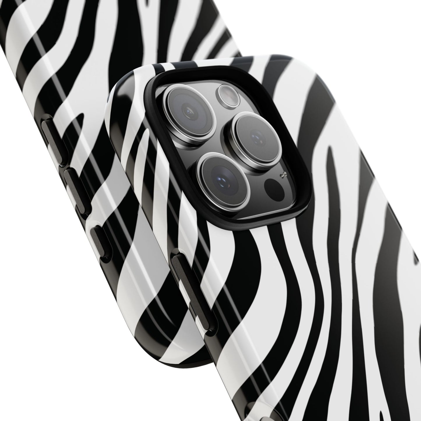 Modern Monochrome Zebra Print Phone Case