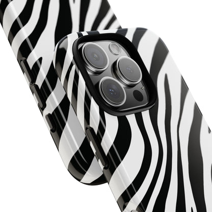 Modern Monochrome Zebra Print Phone Case